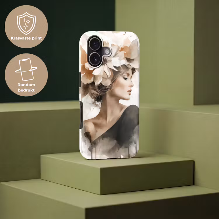 Bloesem - Portret - Gezicht Toughcase MagSafe Apple iPhone 17 klein -USP_PrintM_NL