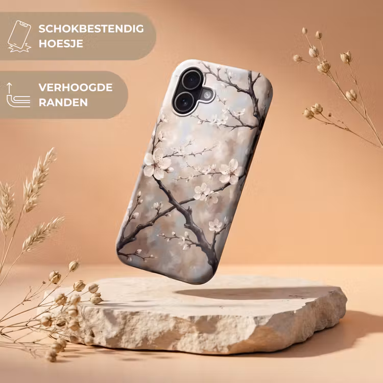 Bloesem - Takken - Schilderij - Beige - Serene Toughcase MagSafe Apple iPhone 17 klein -USP_RandenV_NL