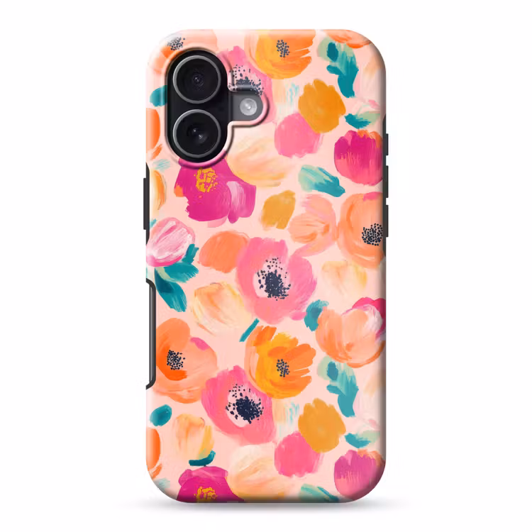 Bloesems - Vrolijk - Kleurrijk Toughcase MagSafe Apple iPhone 17 klein 1017 -3d