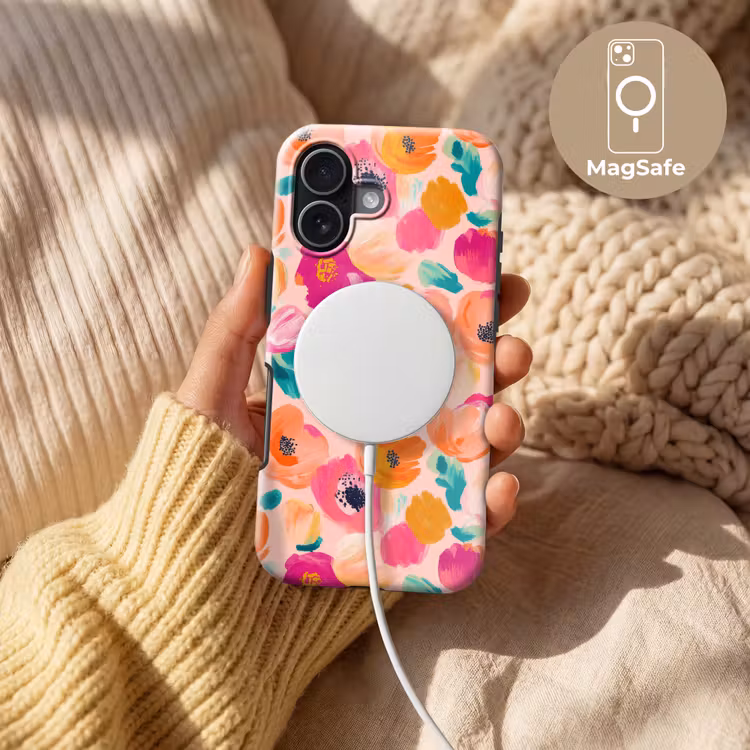 Bloesems - Vrolijk - Kleurrijk Toughcase MagSafe Apple iPhone 17 klein 1017 -USP_MagsafeV