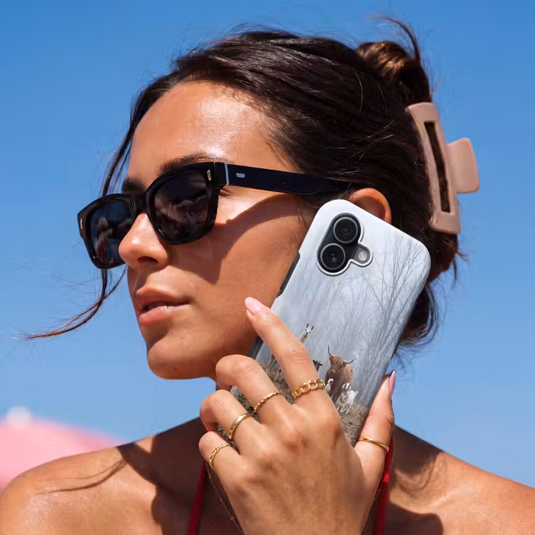 Boerderijdieren - Groep - Mist - Natuur - Rustiek Toughcase MagSafe Apple iPhone 17 klein -Sfeer2V