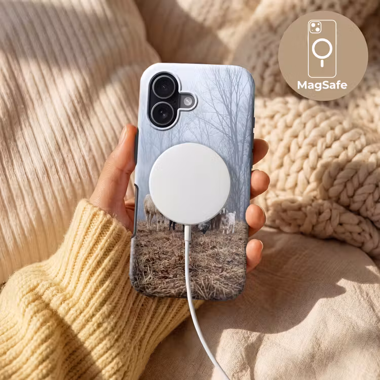 Boerderijdieren - Groep - Mist - Natuur - Rustiek Toughcase MagSafe Apple iPhone 17 klein -USP_MagsafeV