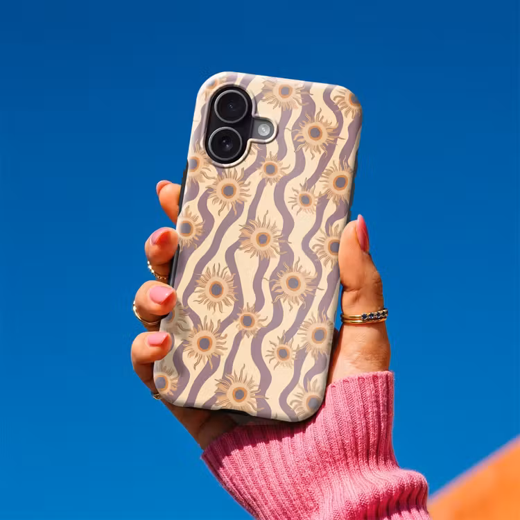 Bohemian - Vibe - Lavendelpaars Toughcase MagSafe Apple iPhone 17 klein 1017 -Sfeer1V