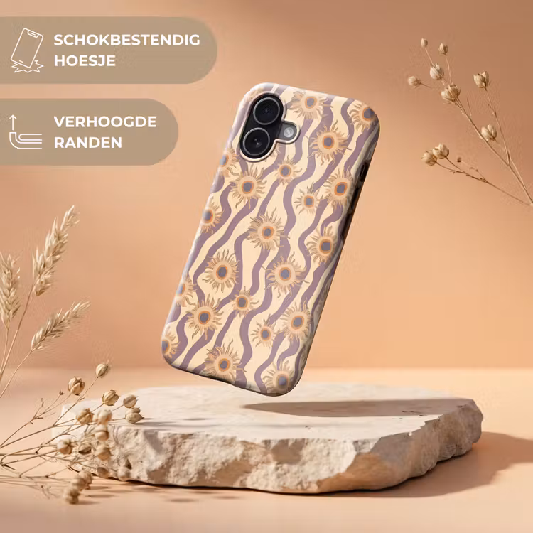 Bohemian - Vibe - Lavendelpaars Toughcase MagSafe Apple iPhone 17 klein 1017 -USP_RandenV_NL