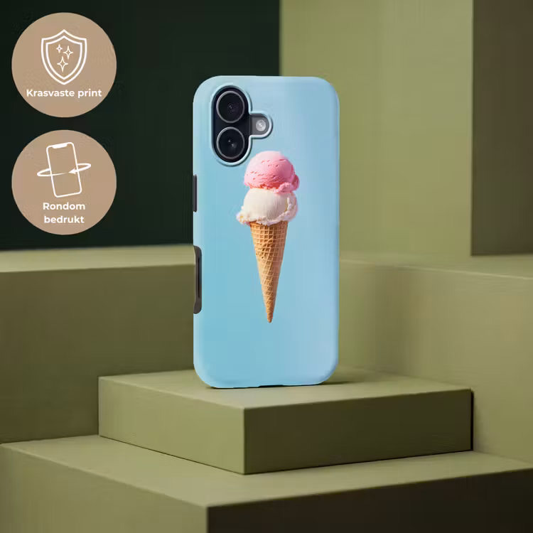 Bolletjes - Schepijs - Hoorntje - Blauw Toughcase MagSafe Apple iPhone 17 klein -USP_PrintM_NL