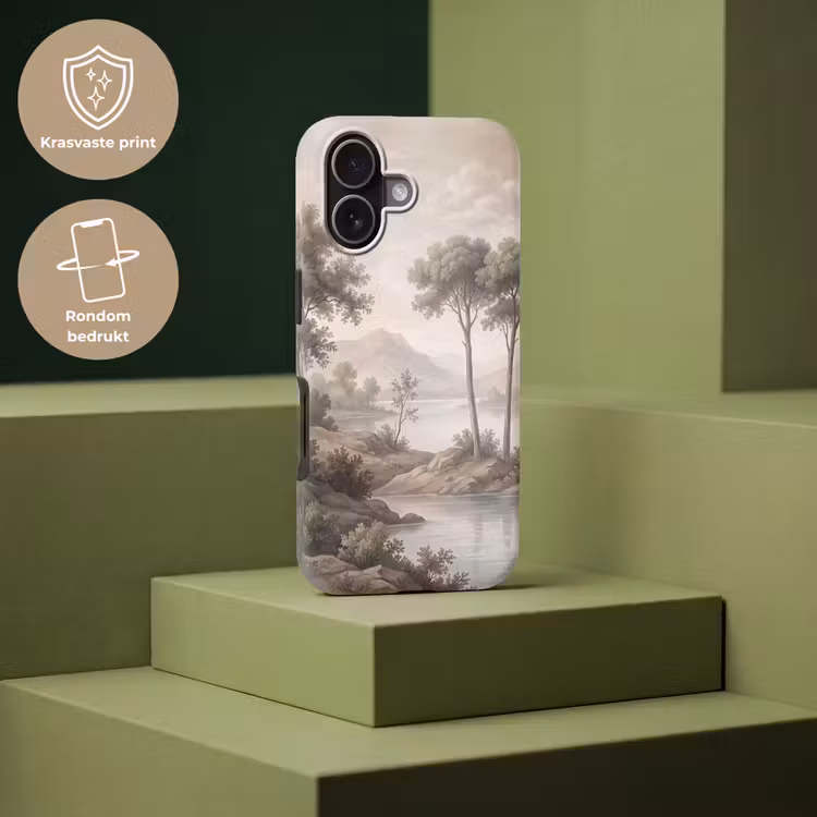 Bomen - Meer - Bergen - Illustratie Toughcase MagSafe Apple iPhone 17 klein -USP_PrintM_NL