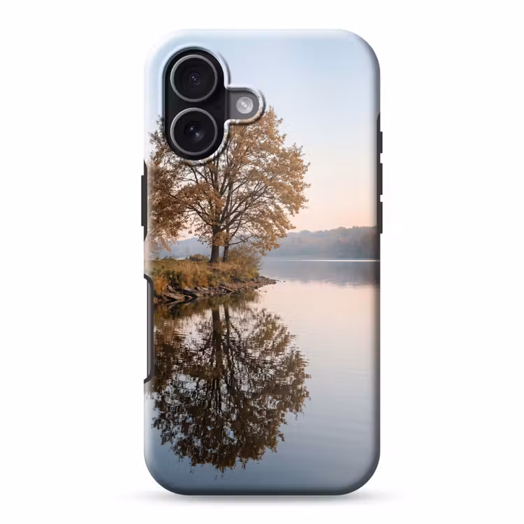 Bomen - Reflectie - Water - Zonsopgang - Serene Toughcase MagSafe Apple iPhone 17 klein -3d