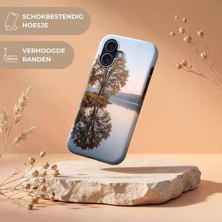 Bomen - Reflectie - Water - Zonsopgang - Serene Toughcase MagSafe Apple iPhone 17 klein -USP_RandenV_NL