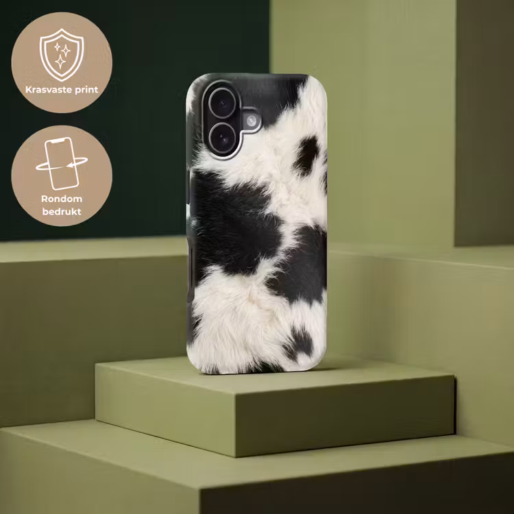 Bont - Textuur - Zwart - Wit Toughcase MagSafe Apple iPhone 17 klein -USP_PrintM_NL