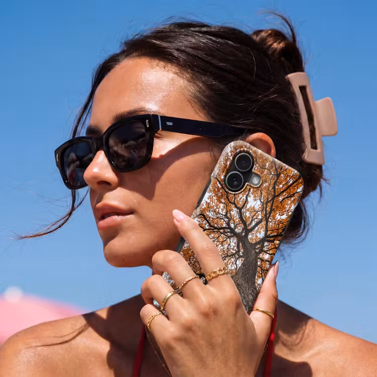 Boom - Bladerdak - Herfst - Oranje - Sfeervol Toughcase MagSafe Apple iPhone 17 klein -Sfeer2V