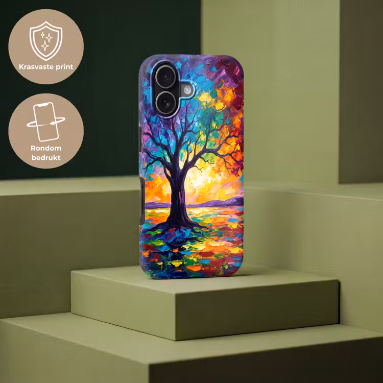 Boom - Landschap - Natuur - Abstract - Kleurrijk Toughcase MagSafe Apple iPhone 17 klein -USP_PrintM_NL