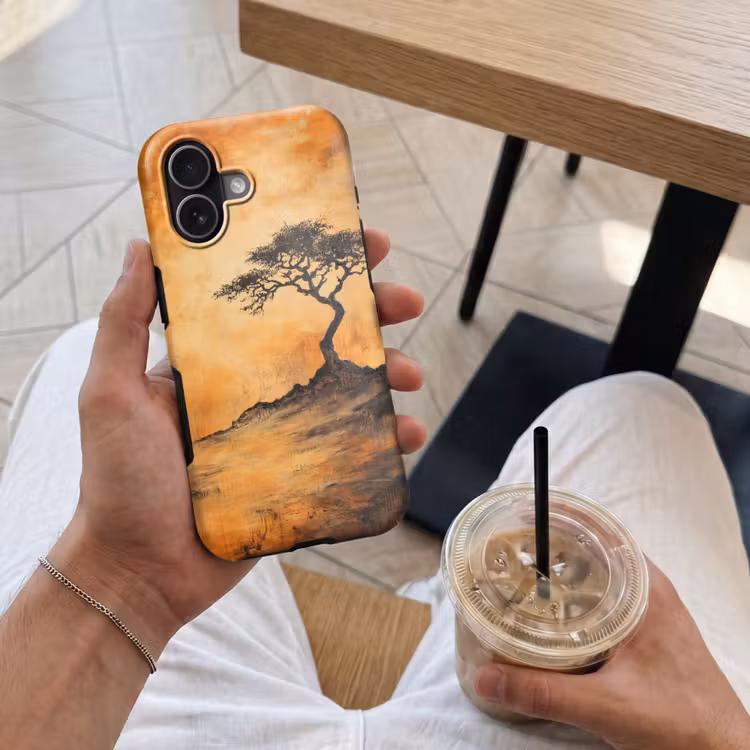 Boom - Landschap - Oranje Toughcase MagSafe Apple iPhone 17 klein -Sfeer1M