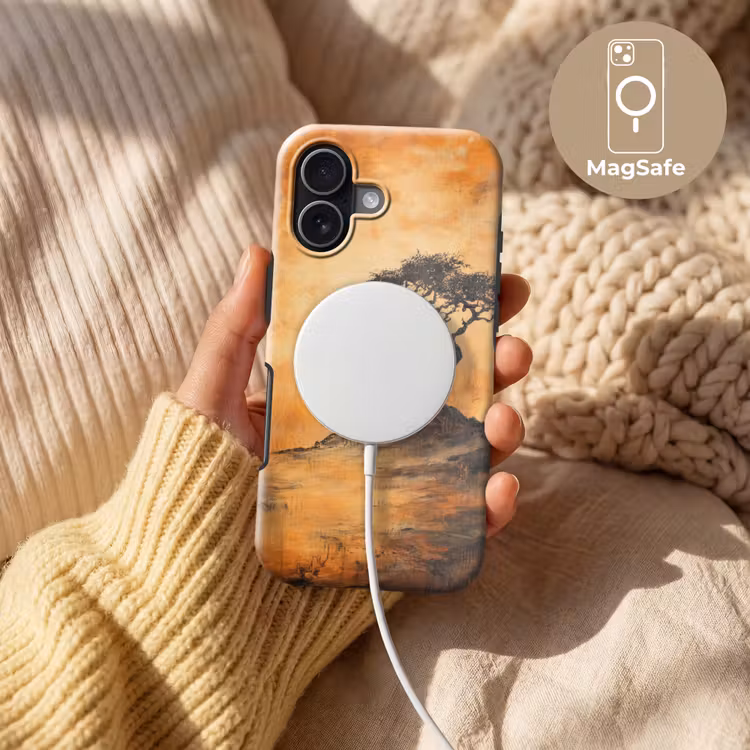 Boom - Landschap - Oranje Toughcase MagSafe Apple iPhone 17 klein -USP_MagsafeV