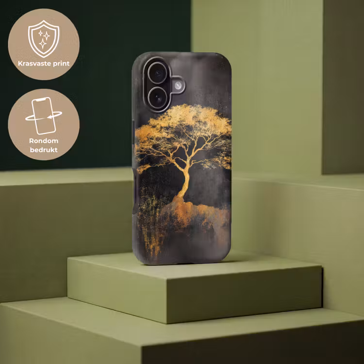 Boom - Schilderij - Goud - Abstract Toughcase MagSafe Apple iPhone 17 klein -USP_PrintM_NL