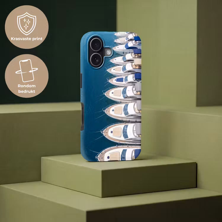 Boot - Jachthaven - Water - Zomer - Blauw Toughcase MagSafe Apple iPhone 17 klein -USP_PrintM_NL