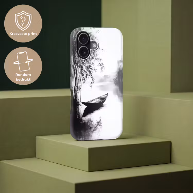Boot - Rivier - Bamboe - Wit Toughcase MagSafe Apple iPhone 17 klein -USP_PrintM_NL