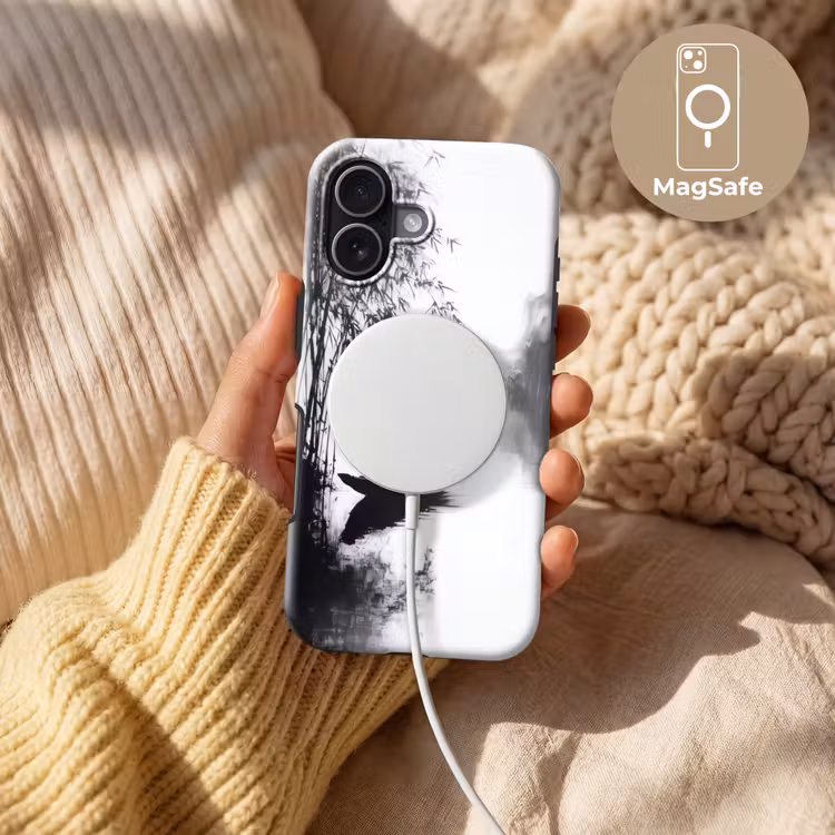 Boot - Rivier - Bamboe - Wit Toughcase MagSafe Apple iPhone 17 klein -USP_MagsafeV