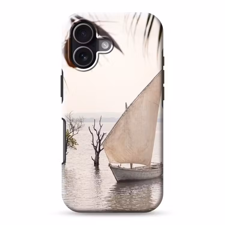 Boot - Zeil - Water - Tropisch - Natuur Toughcase MagSafe Apple iPhone 17 klein -3d