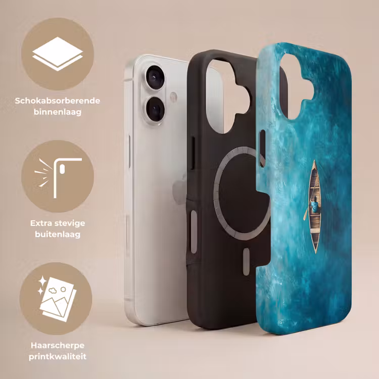 Bootje - Water - Blauw Toughcase MagSafe Apple iPhone 17 klein -USP_Lagen_NL