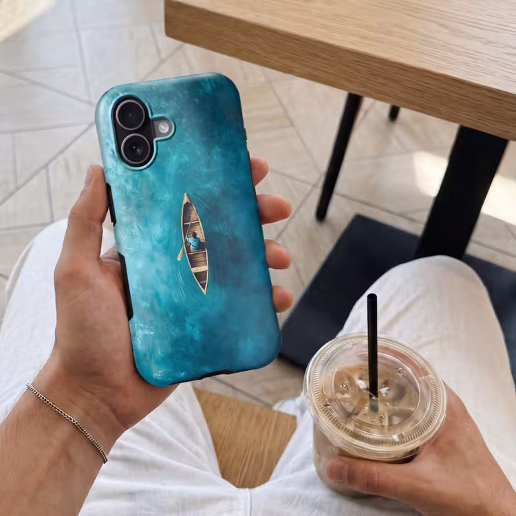Bootje - Water - Blauw Toughcase MagSafe Apple iPhone 17 klein -Sfeer1M