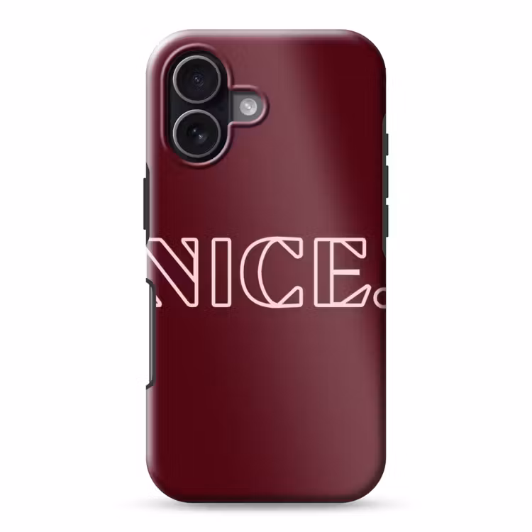 Bordeaux - Nice - minimalistisch Toughcase MagSafe Apple iPhone 17 klein -3d