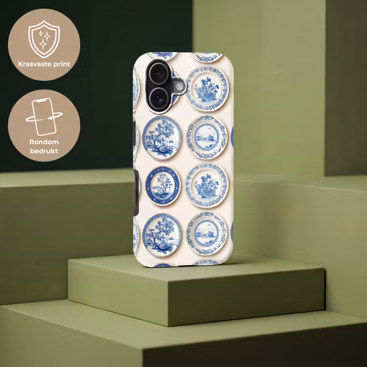 Borden - Bomen - Planten - Blauw Toughcase MagSafe Apple iPhone 17 klein 1017 -USP_PrintM_NL