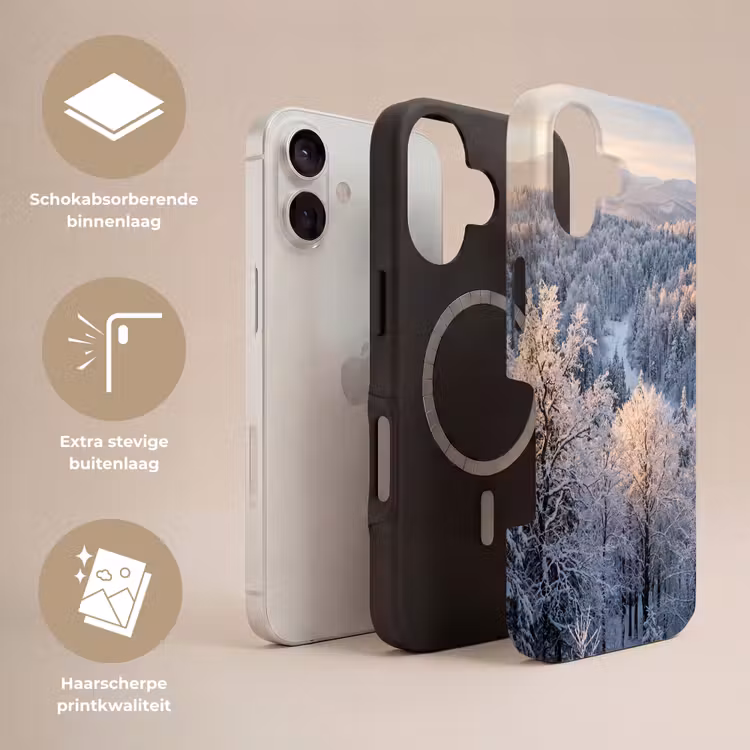 Bos - Bergen - Goud - Winter - Warm Toughcase MagSafe Apple iPhone 17 klein -USP_Lagen_NL