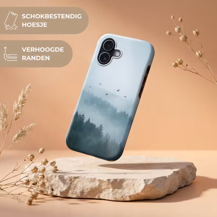 Bos - Mist - Vogels - Natuur - Groen Toughcase MagSafe Apple iPhone 17 klein -USP_RandenV_NL