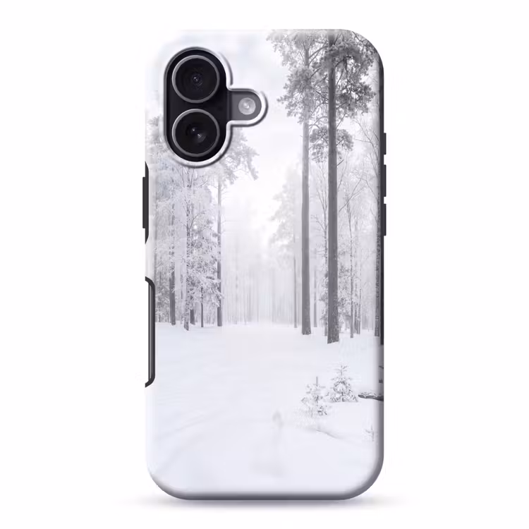 Bos - Sneeuw - Pad - Winter - Stilte Toughcase MagSafe Apple iPhone 17 klein -3d