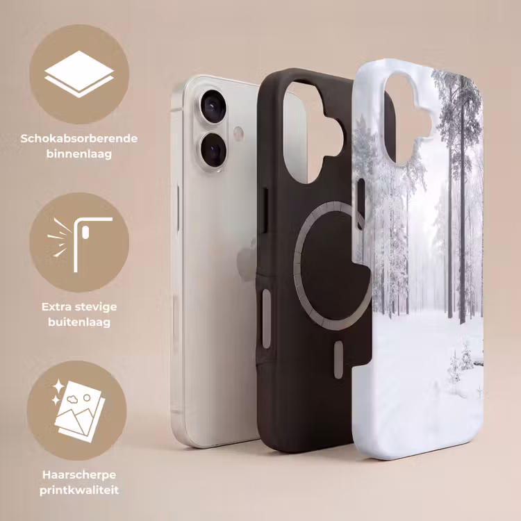 Bos - Sneeuw - Pad - Winter - Stilte Toughcase MagSafe Apple iPhone 17 klein -USP_Lagen_NL