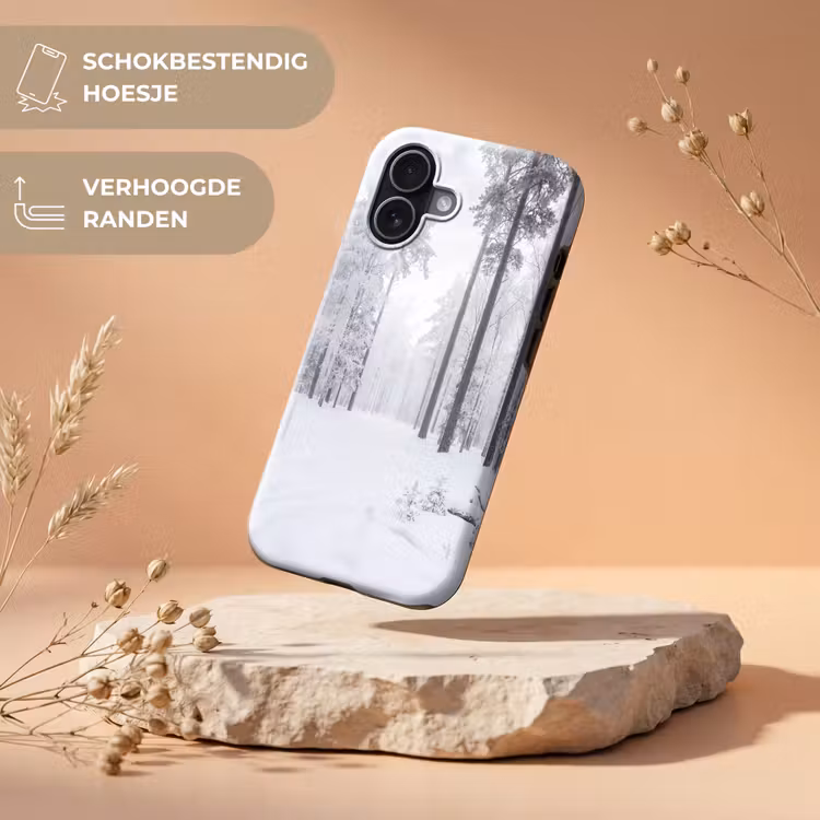 Bos - Sneeuw - Pad - Winter - Stilte Toughcase MagSafe Apple iPhone 17 klein -USP_RandenV_NL