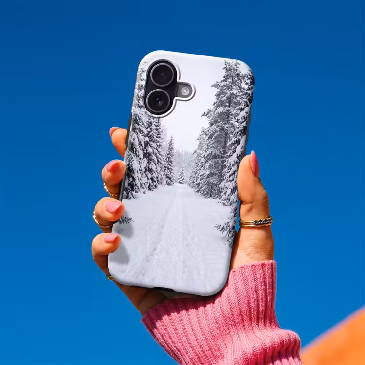 Bos - Winter - Sneeuw - Pad - Natuur Toughcase MagSafe Apple iPhone 17 klein -Sfeer1V