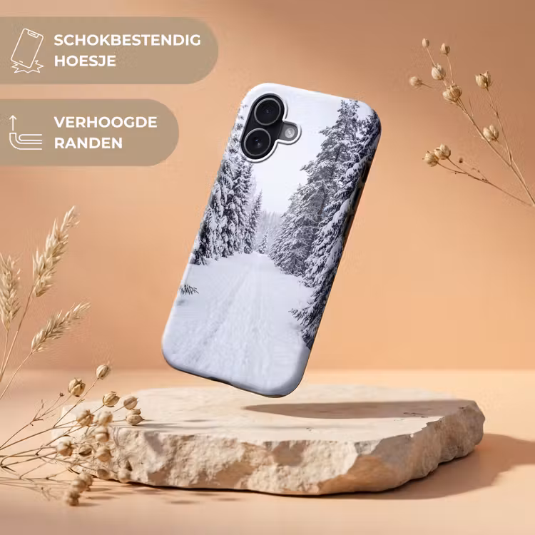 Bos - Winter - Sneeuw - Pad - Natuur Toughcase MagSafe Apple iPhone 17 klein -USP_RandenV_NL
