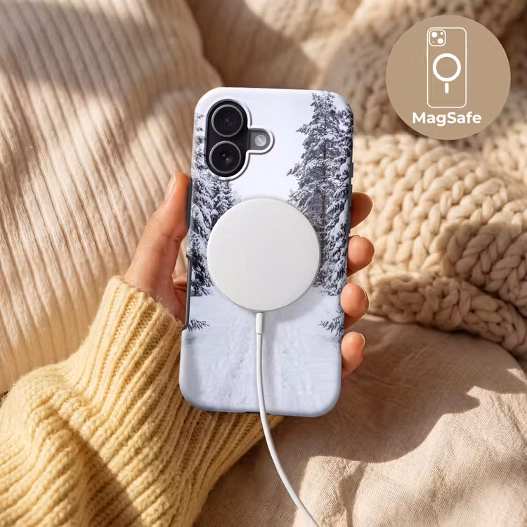 Bos - Winter - Sneeuw - Pad - Natuur Toughcase MagSafe Apple iPhone 17 klein -USP_MagsafeV