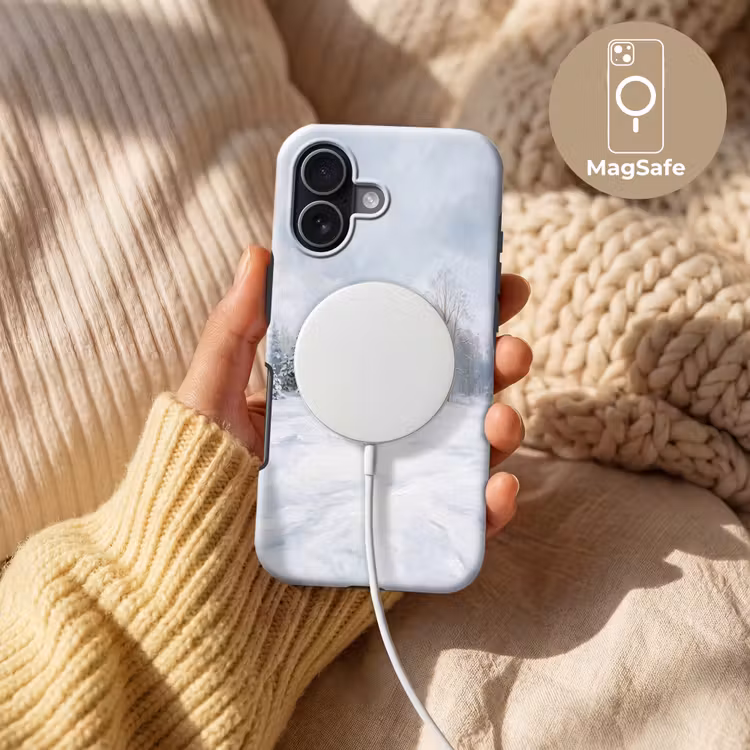 Bospad - Dennen - Sneeuw - Winter - Rustgevend Toughcase MagSafe Apple iPhone 17 klein -USP_MagsafeV