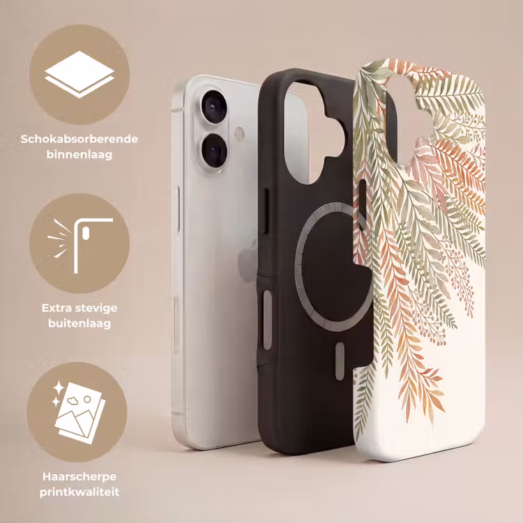 Botanisch - Aquarel - Kleurrijk Toughcase MagSafe Apple iPhone 17 klein -USP_Lagen_NL