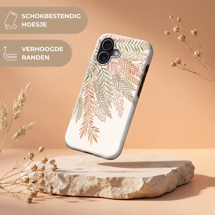 Botanisch - Aquarel - Kleurrijk Toughcase MagSafe Apple iPhone 17 klein -USP_RandenV_NL