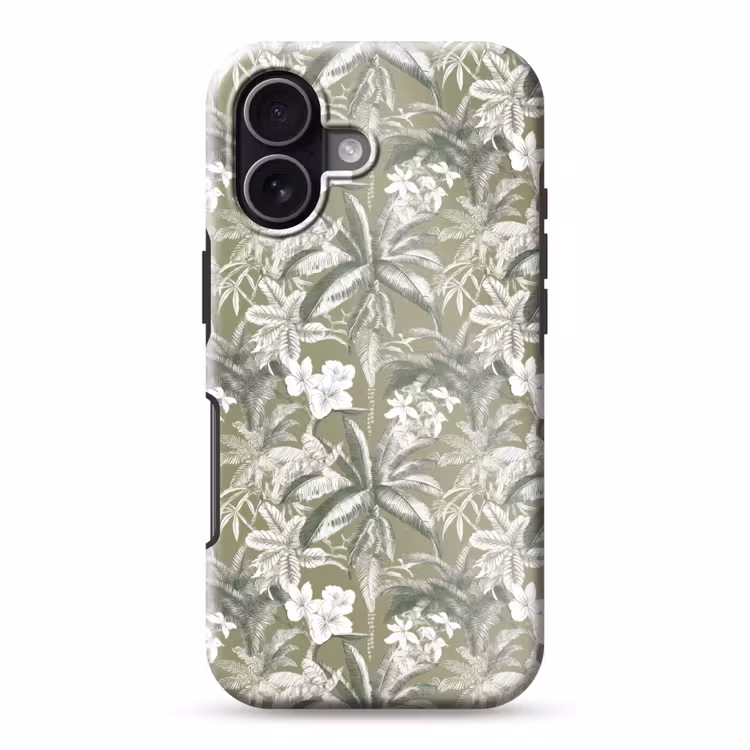 Botanisch - Bloemen - Groen Toughcase MagSafe Apple iPhone 17 klein 1017 -3d