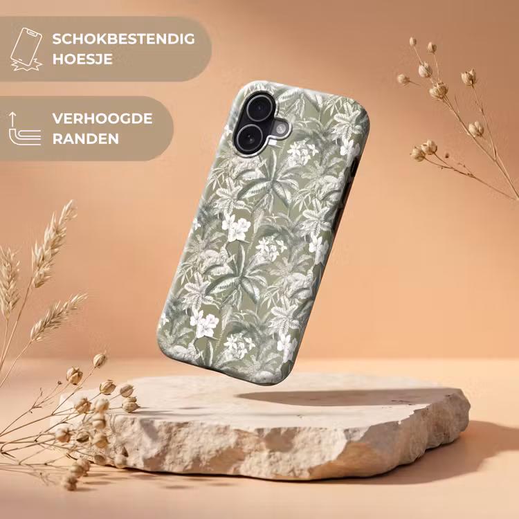 Botanisch - Bloemen - Groen Toughcase MagSafe Apple iPhone 17 klein 1017 -USP_RandenV_NL