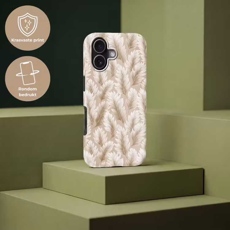 Botanisch - Patroon - Beige Toughcase MagSafe Apple iPhone 17 klein 1017 -USP_PrintM_NL