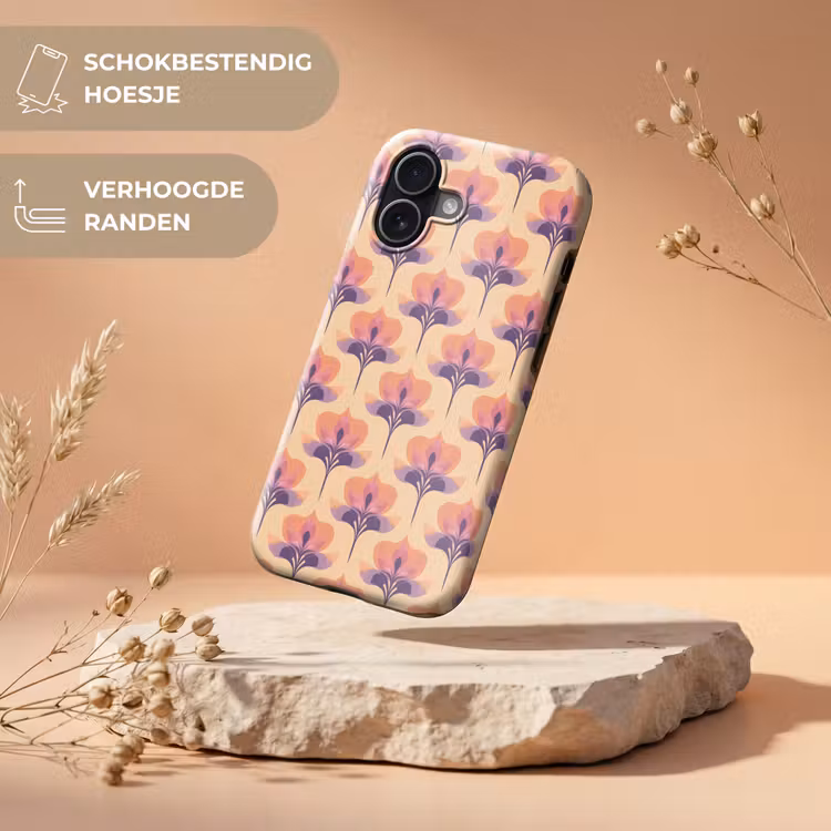 Botanisch - Patroon - Pastel Toughcase MagSafe Apple iPhone 17 klein 1017 -USP_RandenV_NL