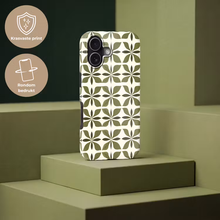 Botanisch - Retro - Groen Toughcase MagSafe Apple iPhone 17 klein 1017 -USP_PrintM_NL