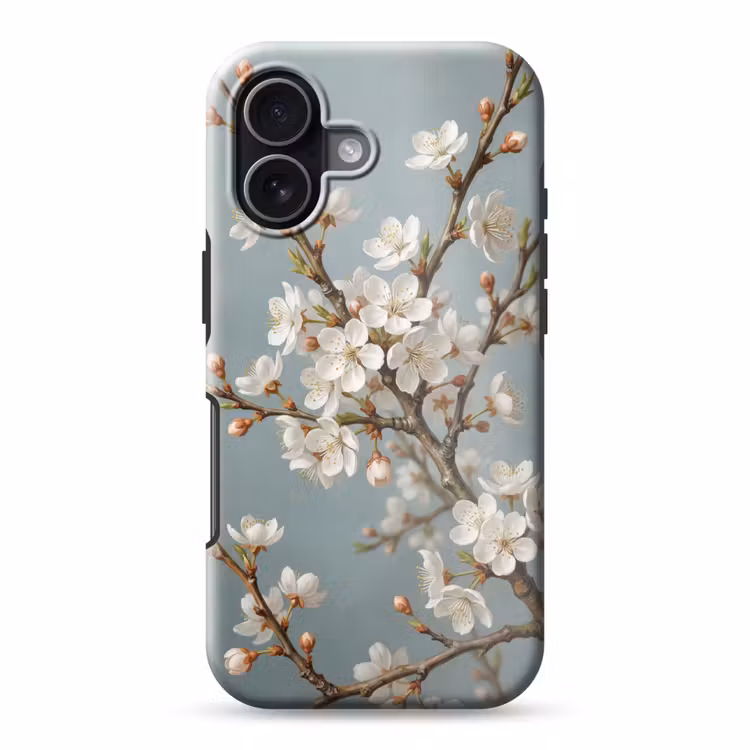 Botanisch - Stilleven - Blauw Toughcase MagSafe Apple iPhone 17 klein -3d