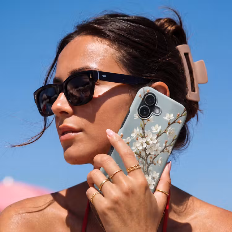 Botanisch - Stilleven - Blauw Toughcase MagSafe Apple iPhone 17 klein -Sfeer2V