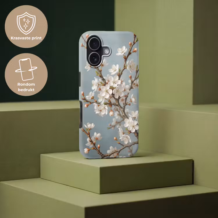 Botanisch - Stilleven - Blauw Toughcase MagSafe Apple iPhone 17 klein -USP_PrintM_NL