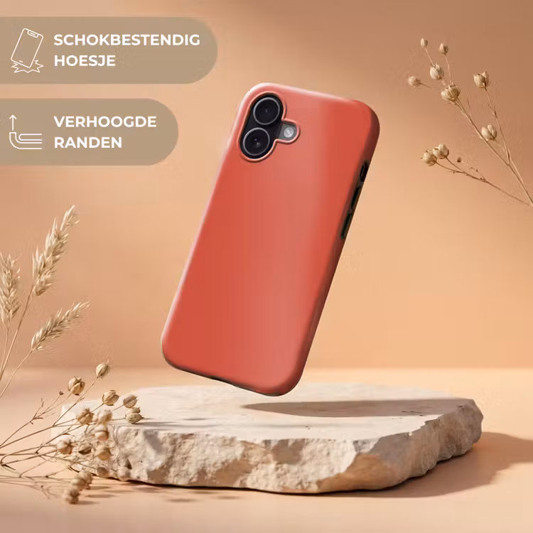 Brick - Red - Rood Toughcase MagSafe Apple iPhone 17 klein 1017 -USP_RandenV_NL