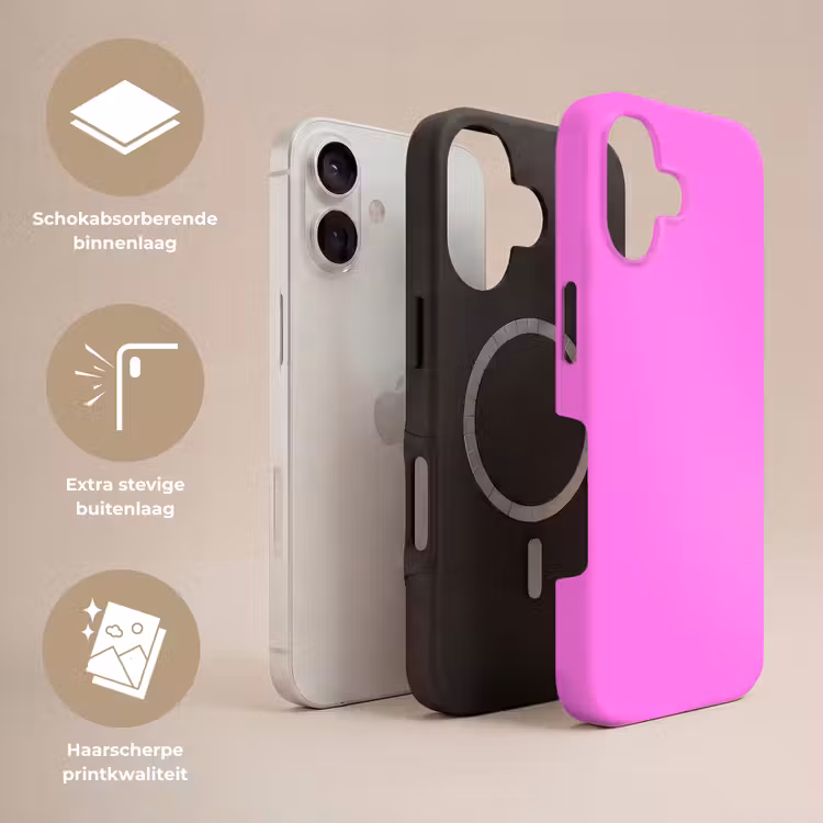 Bright - Orchid - Roze Toughcase MagSafe Apple iPhone 17 klein 1017 -USP_Lagen_NL