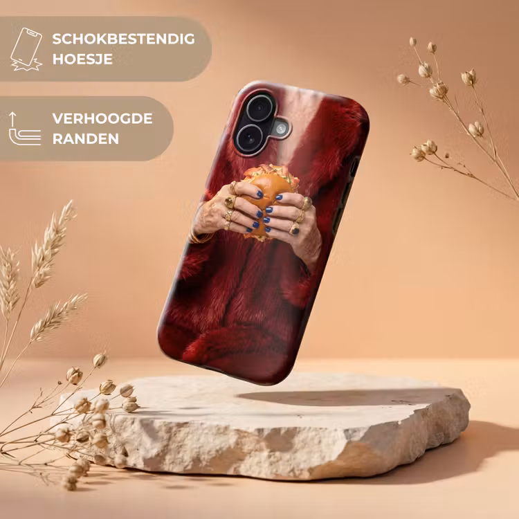 Broodje - Bontjas - Goud Toughcase MagSafe Apple iPhone 17 klein -USP_RandenV_NL