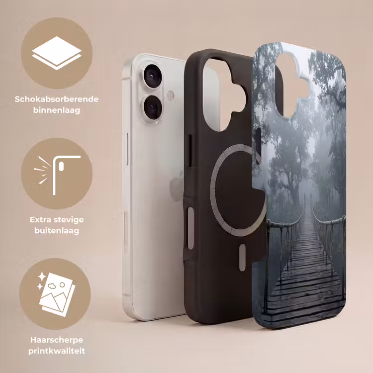 Brug - Jungle - Mist - Natuur Toughcase MagSafe Apple iPhone 17 klein -USP_Lagen_NL