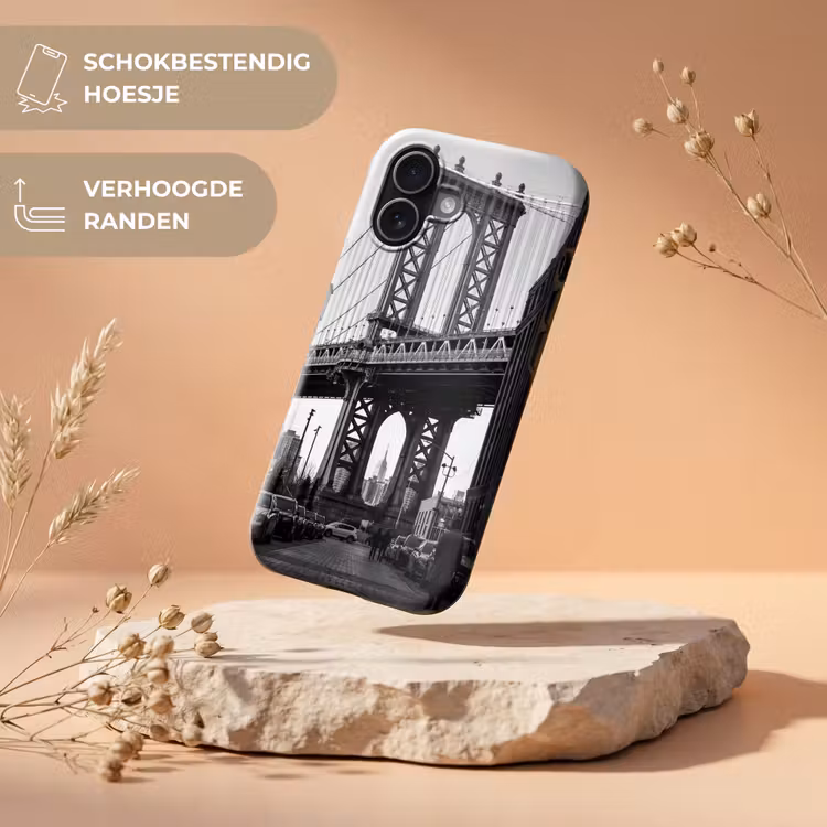 Brug - Stad - Architectuur - Modern - Zwart-wit Toughcase MagSafe Apple iPhone 17 klein -USP_RandenV_NL